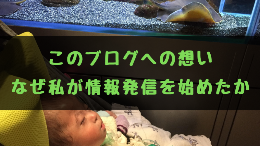 このブログへの想い|なぜ私が情報発信を始めたか