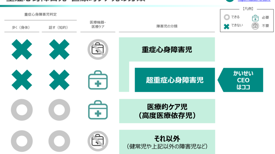 障害児って全部一緒じゃないの?重症心身障害児・超重症心身障害児・医療的ケア児って言葉が難しいから整理してみました