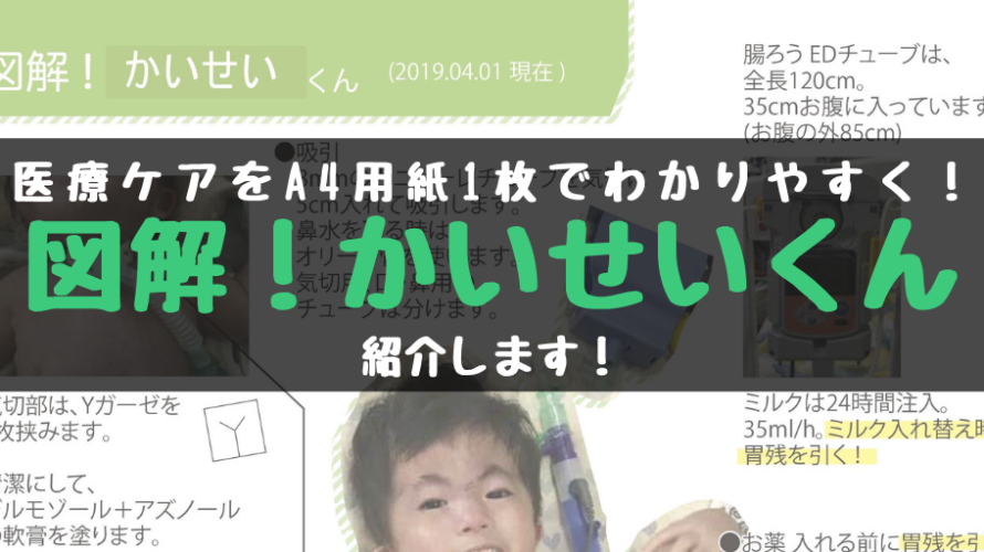 医療ケアを1枚でわかりやすく!図解!かいせいくんを紹介します