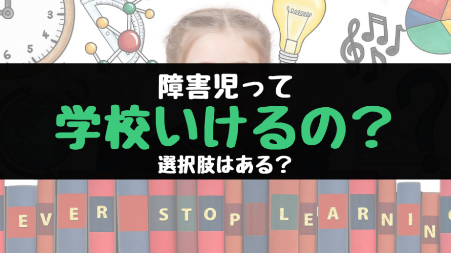 障害児はみんなと同じ学校にいけるの?選択肢は何がある?